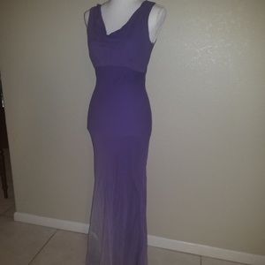 Purple multi color dress no sleeves